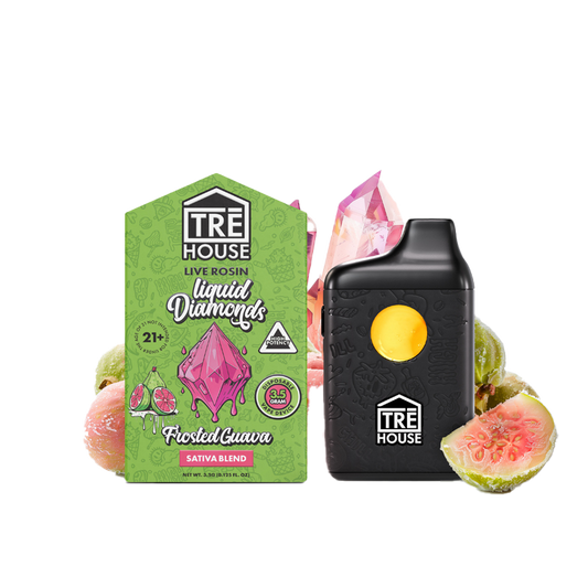 Live Rosin Liquid Diamonds Sativa THC Vape Pen 3.5g - Frosted Guava | TRE HOUSE