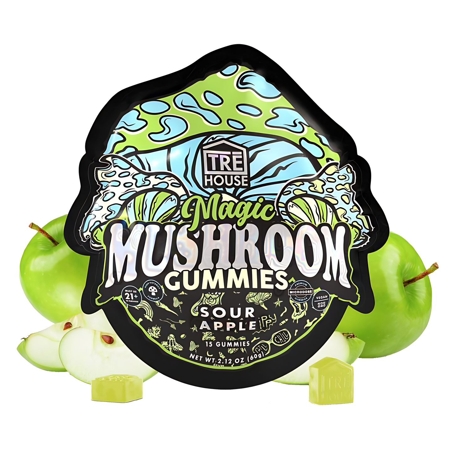 Sour Apple Magic Mushroom Gummies | TRE HOUSE