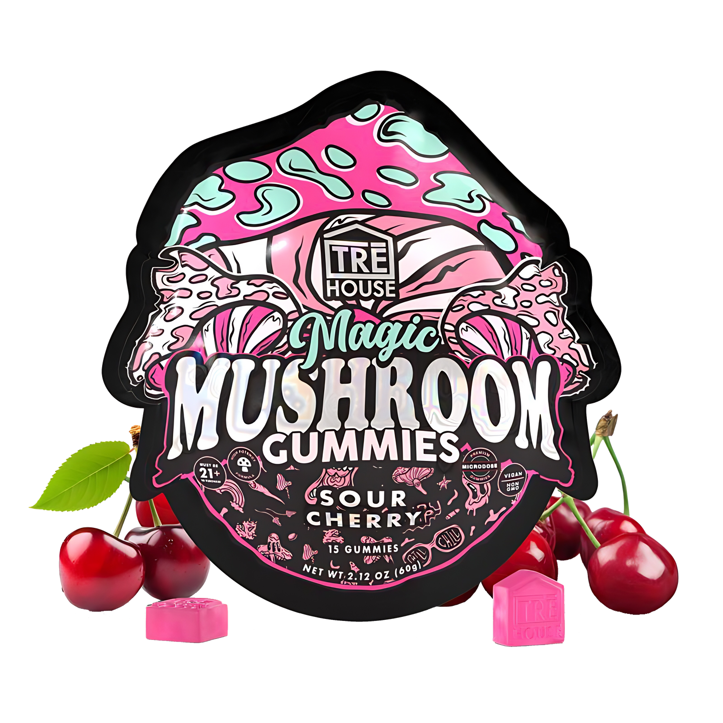 Sour Cherry Magic Mushroom Gummies | TRE HOUSE