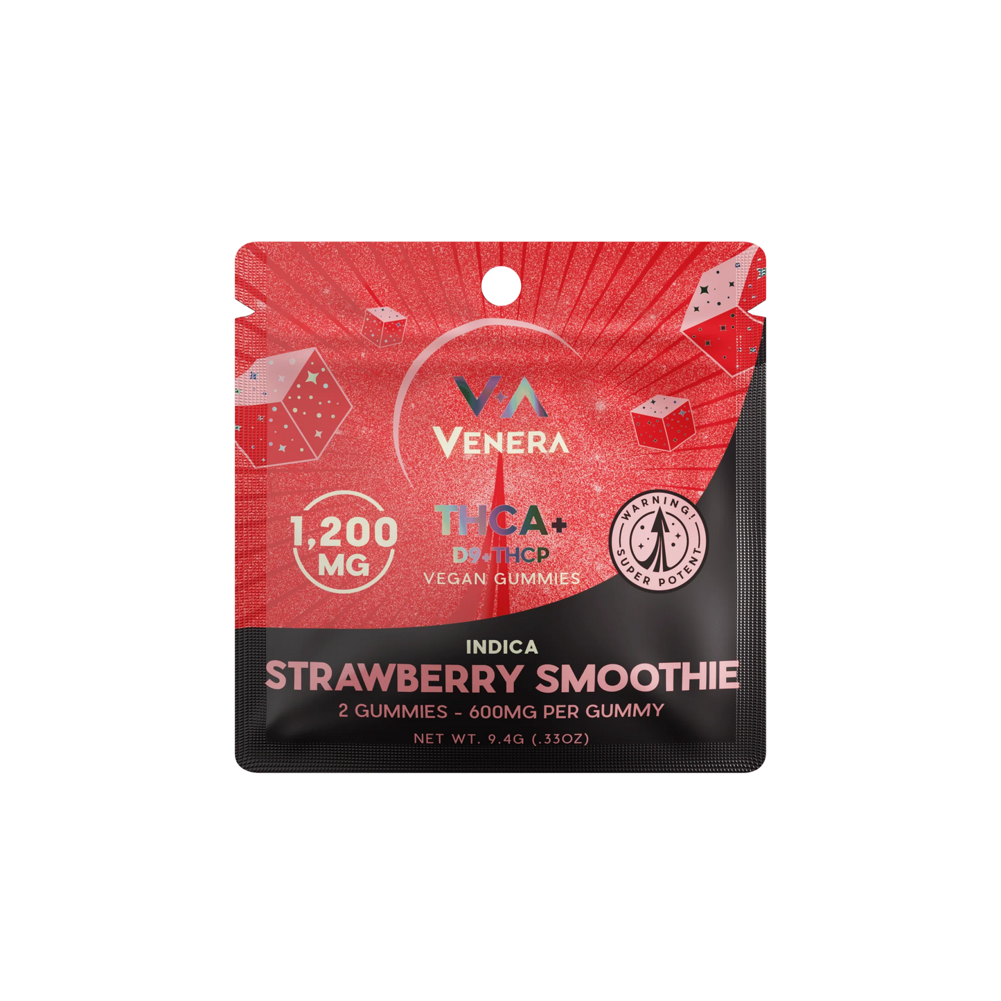 Venera THCA+D9+THCP Strawberry Smoothie 1200 MG Gummies