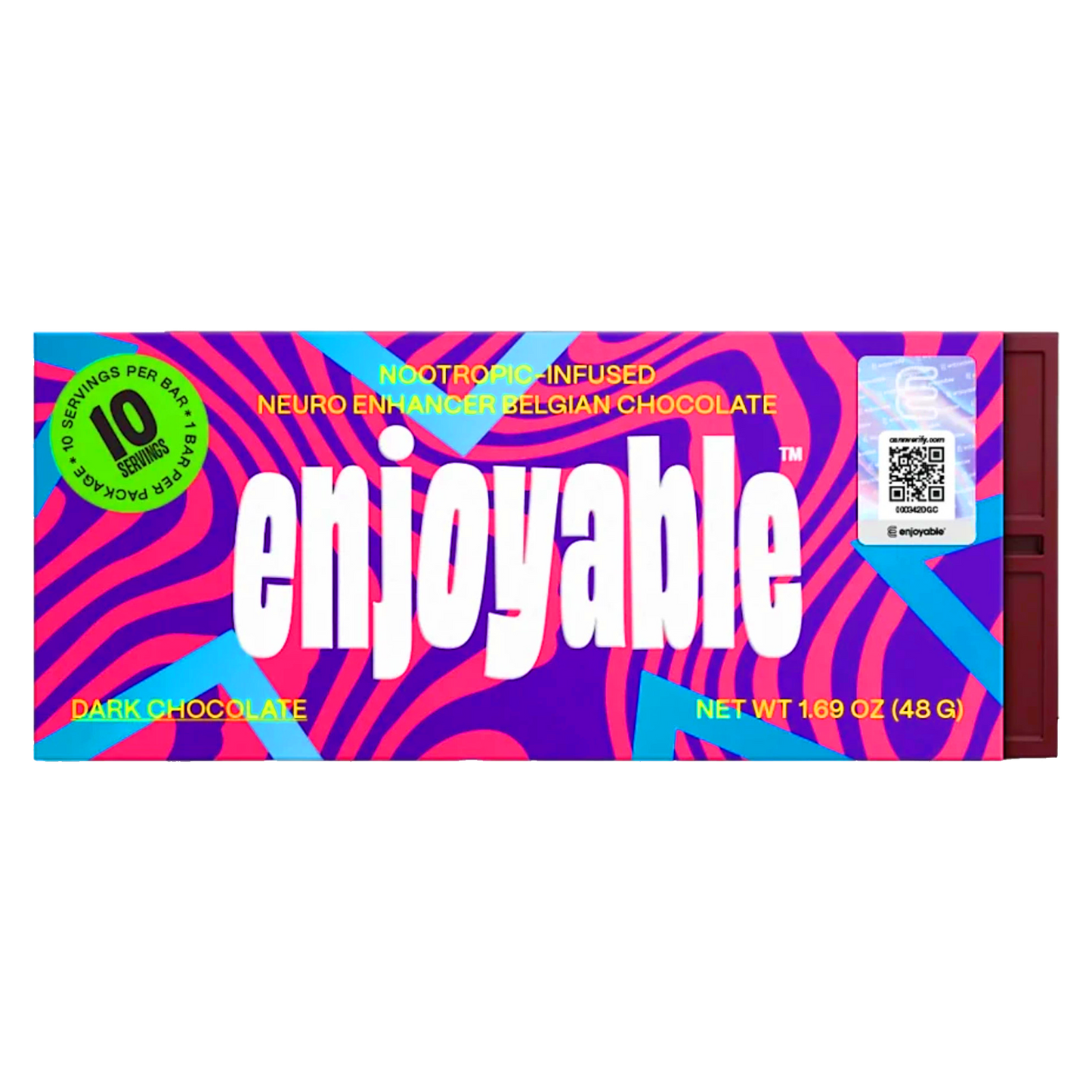 Enjoyable Nootropic Infused Mushroom Chocolate Bar 48g